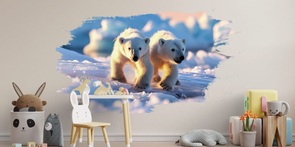 jääkarud-laste-toa-seinale-print